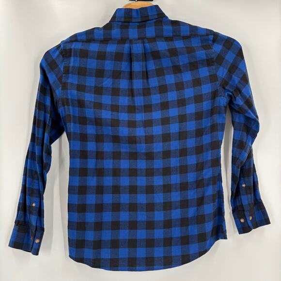 Brooks Brothers Medium Blue Black Plaid Regent Long Sleeve Button Down Shirt - Picture 4 of 4